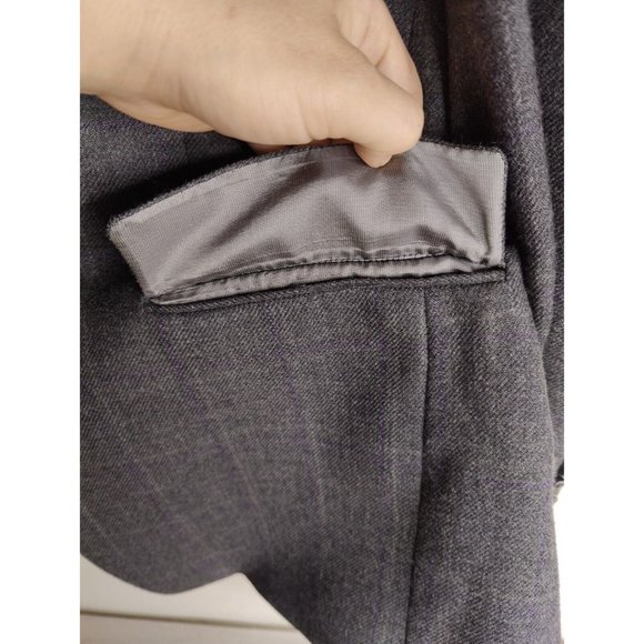 MICHAEL KORS Grey Windowpane Plaid Sport Coat Suit Blazer 44L 100% Wool - Picture 5 of 10